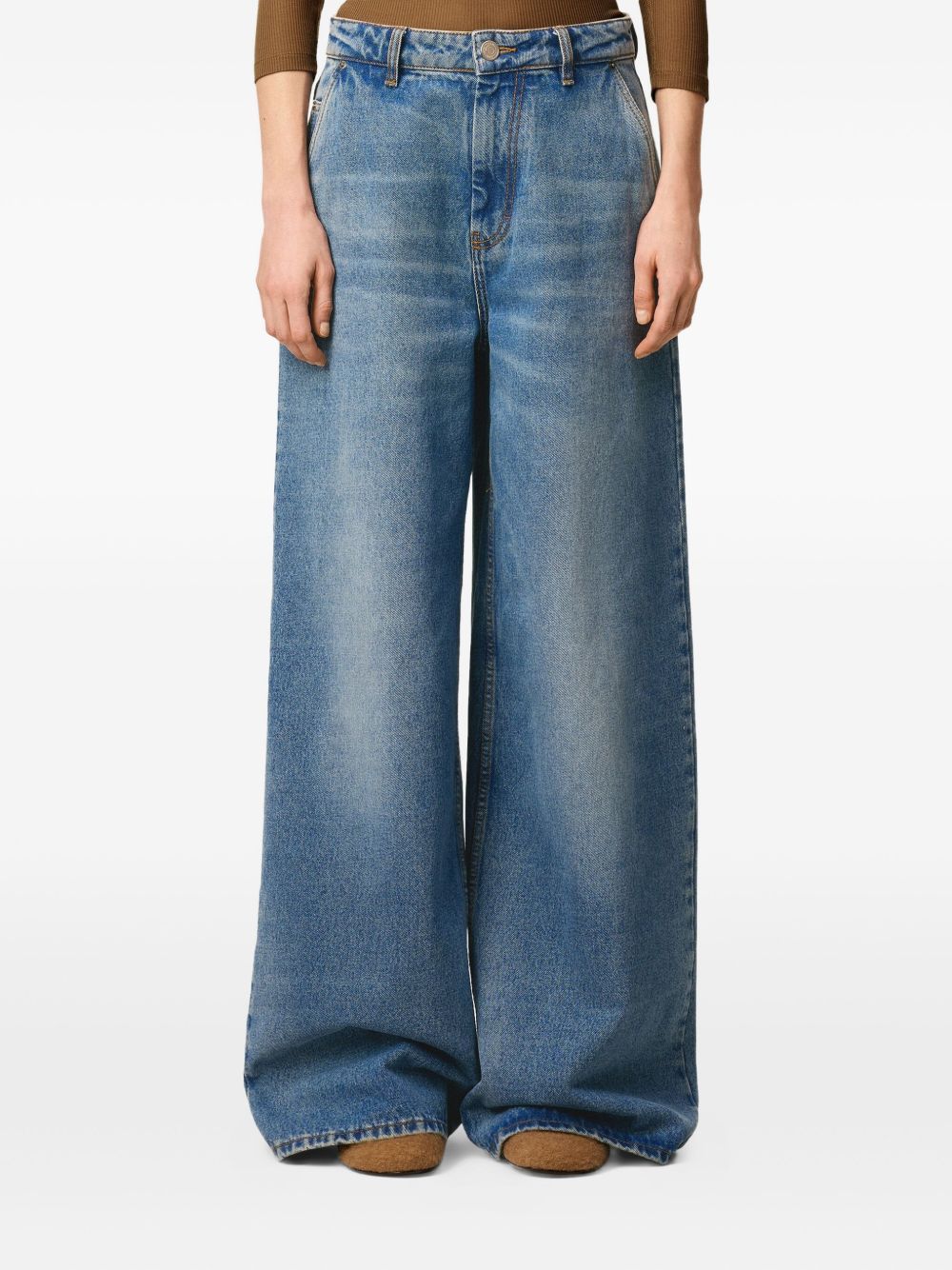 AMI PARIS Wide-Leg Denim Jeans