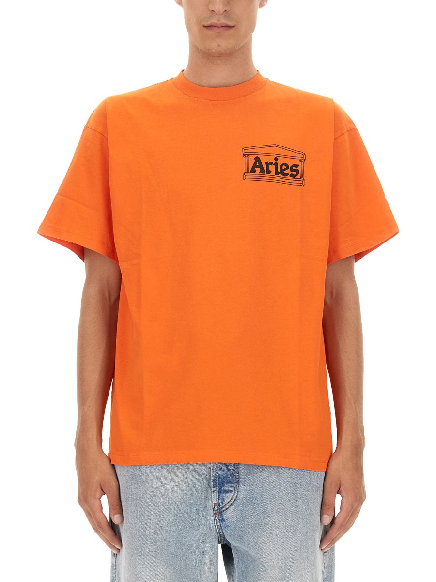 ARIES Regular Fit Logo T-Shirt - Size L