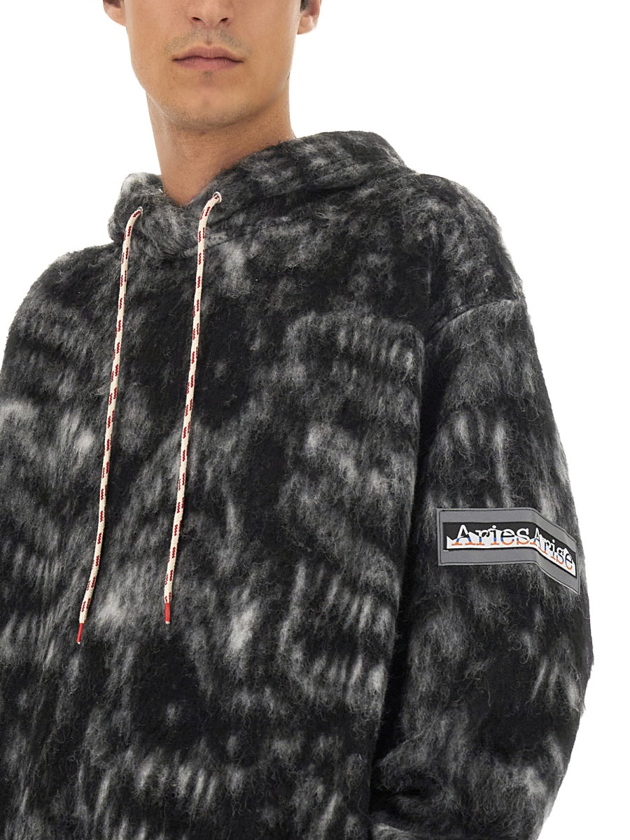 ARIES Oversized Wool Blend Sweatshirt - Size L