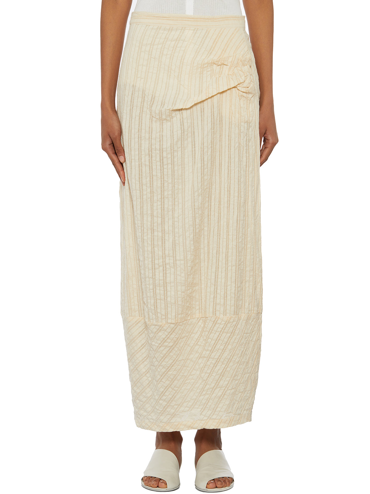 UN-NAMABLE Linen Silk Blend Mini Skirt - Size 42