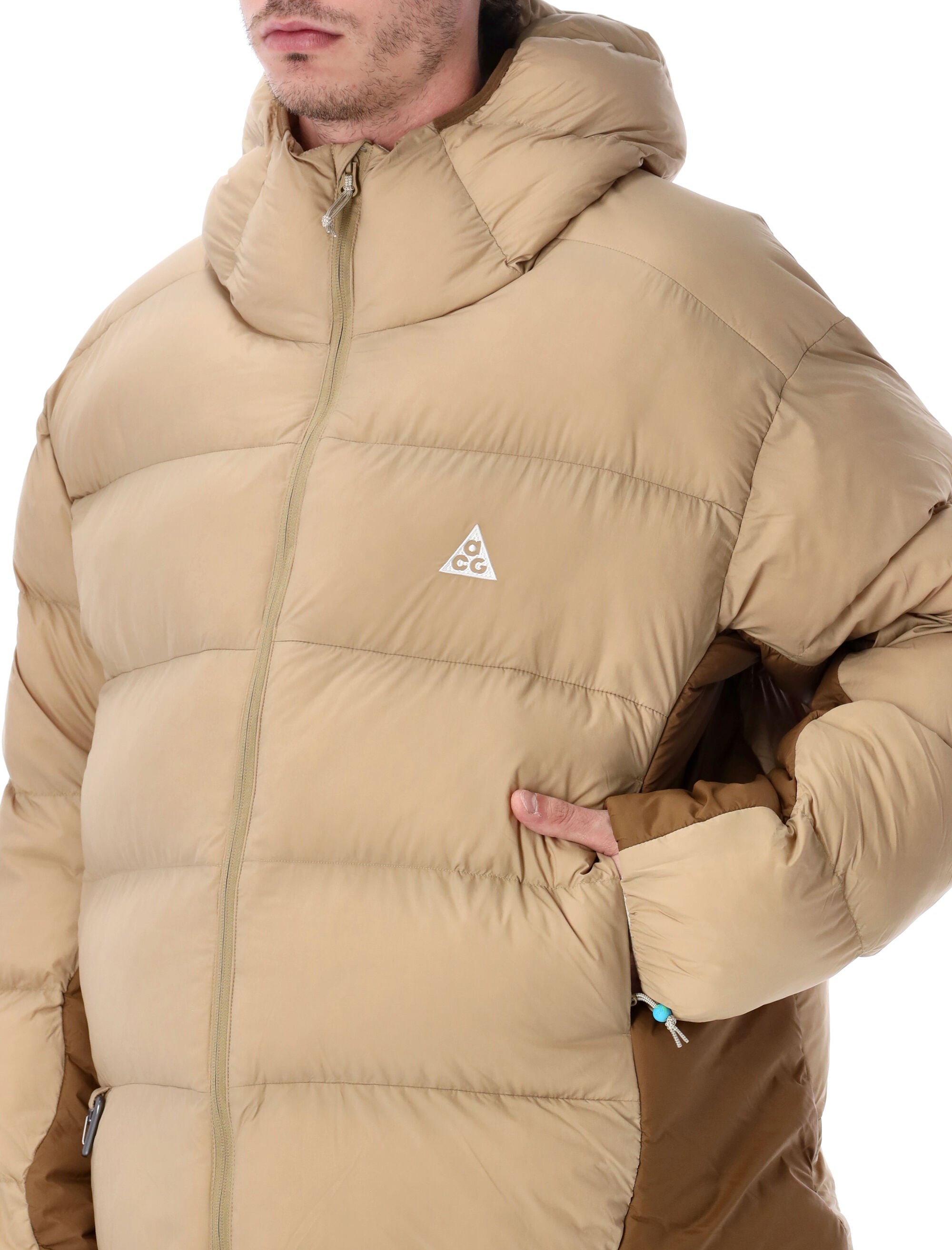 NIKE Men's High Neck Packable Puffer Jacket - Loose Fit