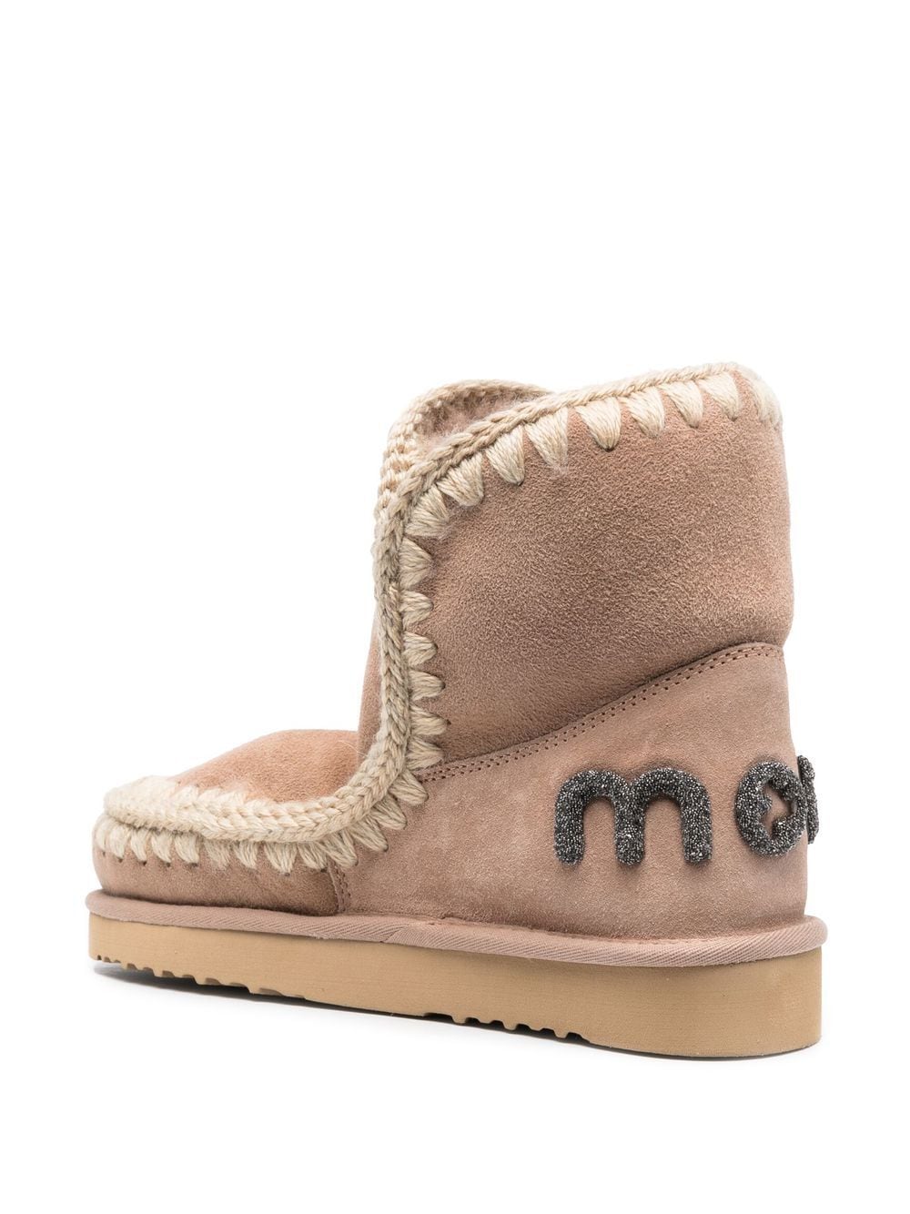 MOU Glitter Logo Mini Boots for Women