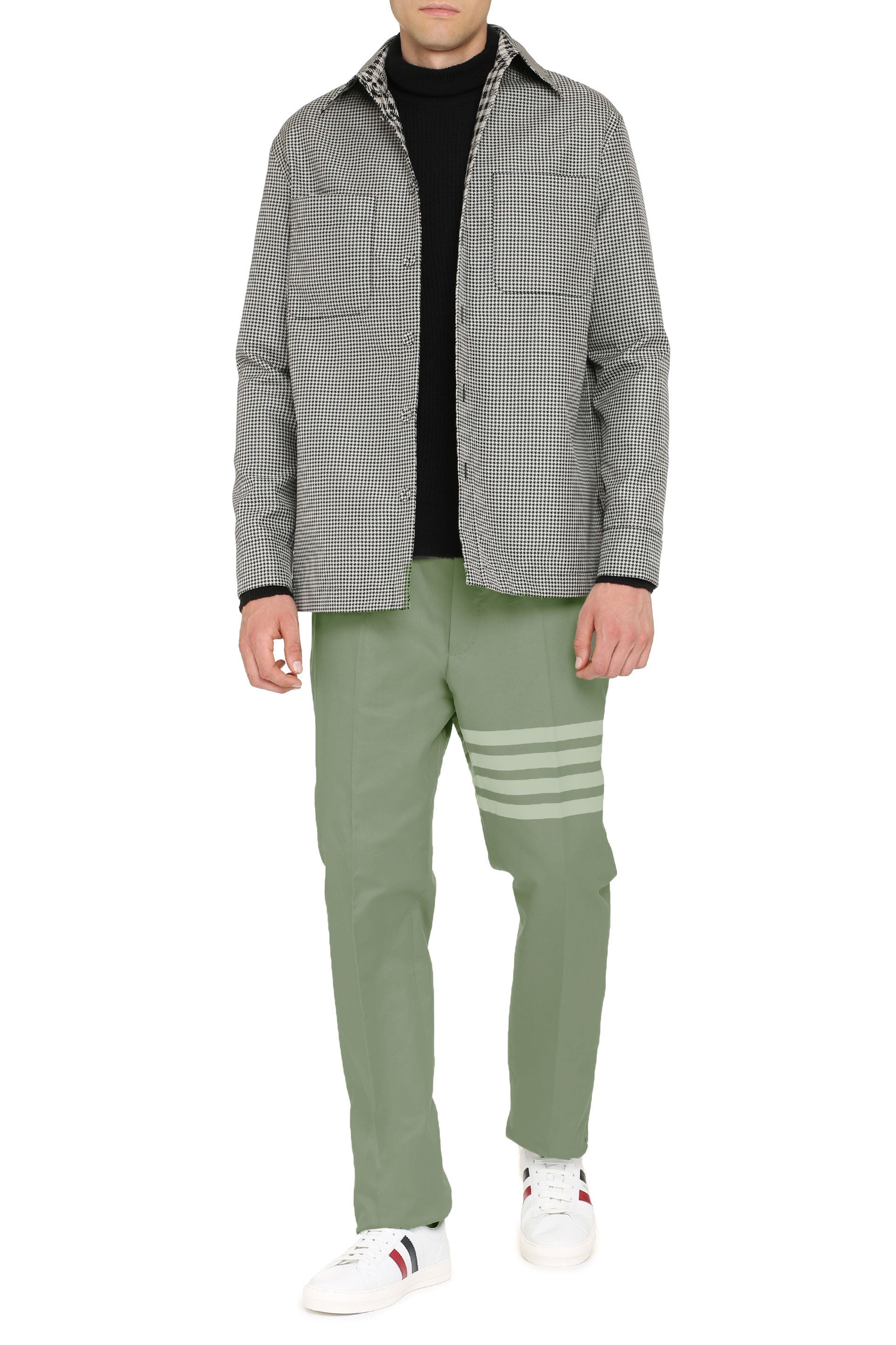 FENDI Stylish Vichy Check Men's Outerwear Jacket