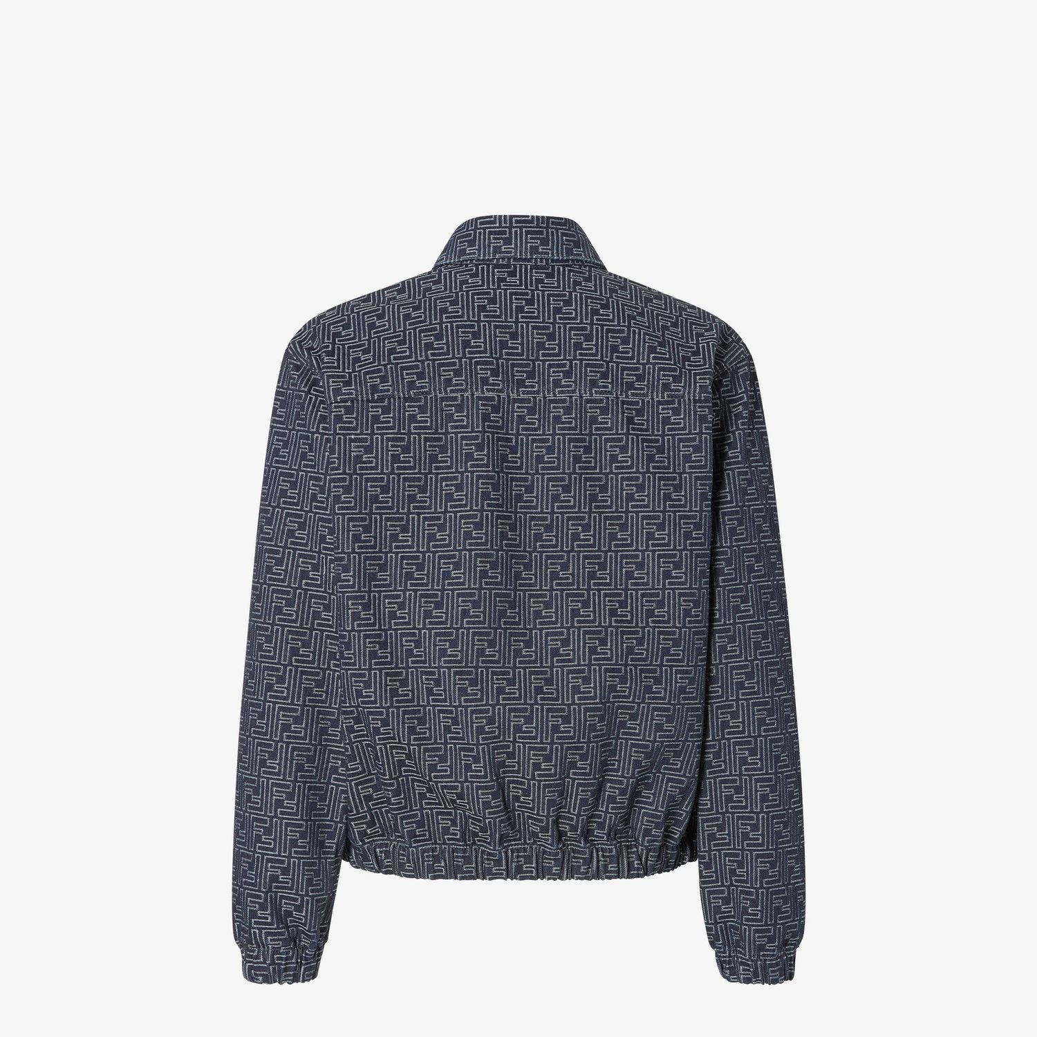 FENDI Embroidered Denim Bomber Jacket for Men - SS25