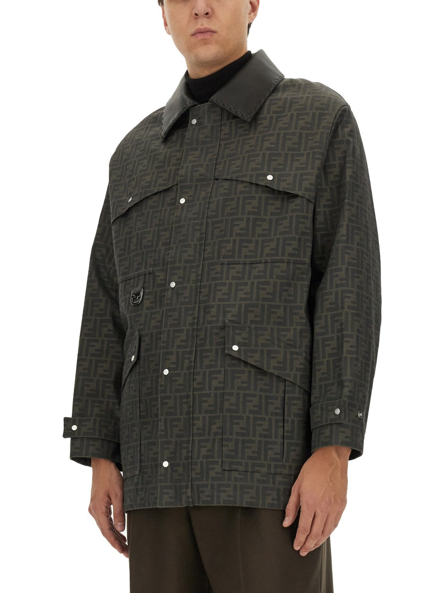 FENDI Signature Jacquard Blouson for Men - Size 48
