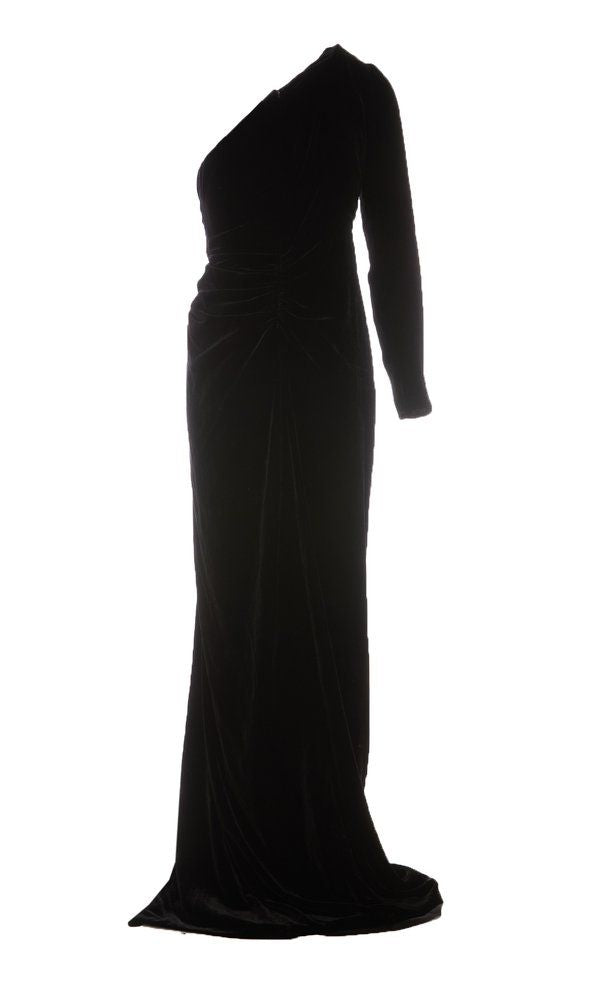 COSTARELLOS Elegant Velvet Maxi Dress - Size 40