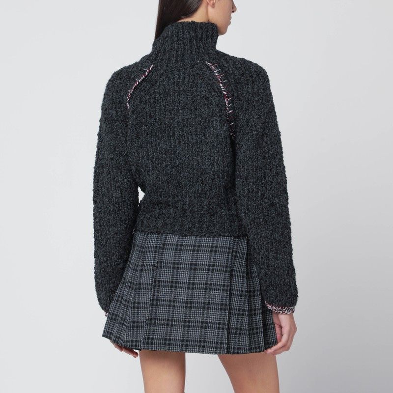 DURAZZI MILANO High Collar Turtleneck Sweater in Cashmere Blend