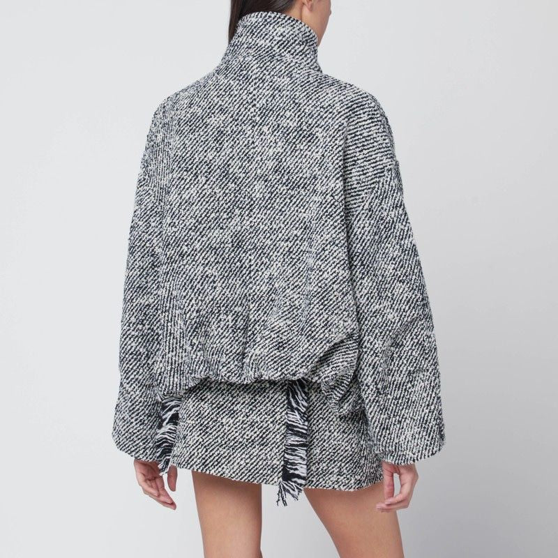 DURAZZI MILANO Patterned Wool-Blend Bomber Jacket for Women