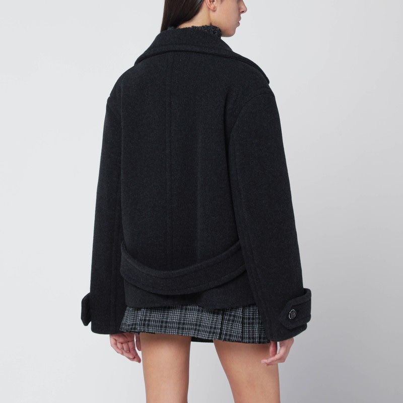 DURAZZI MILANO Double-Breasted Wool Mini Jacket for Women