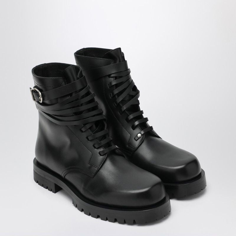 DURAZZI MILANO Combat Boots with Adjustable Ankle Buckle - FW25