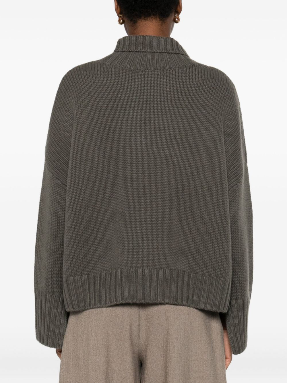 SOFT GOAT Cozy Cashmere Roll Neck Jumper with Ribbed Details