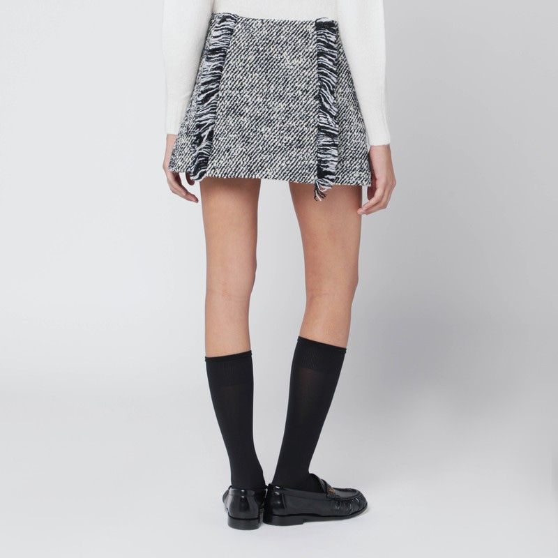 DURAZZI MILANO Patterned Wool-Blend Mini Skirt for Women