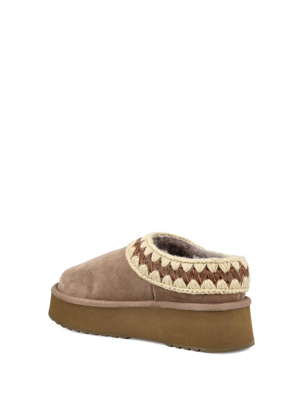 MOU Platform Clog Suede Slippers for Women
