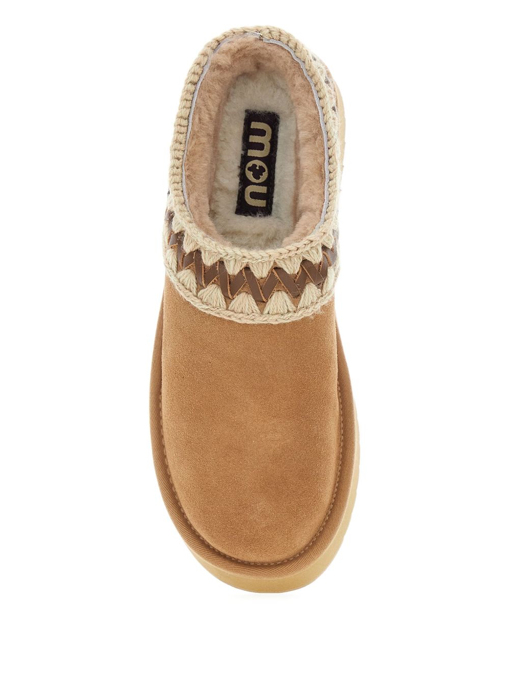 MOU Platform Clog Suede Slippers