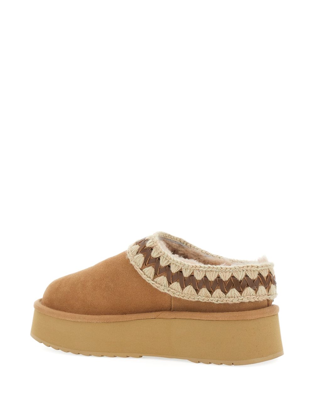 MOU Platform Clog Suede Slippers