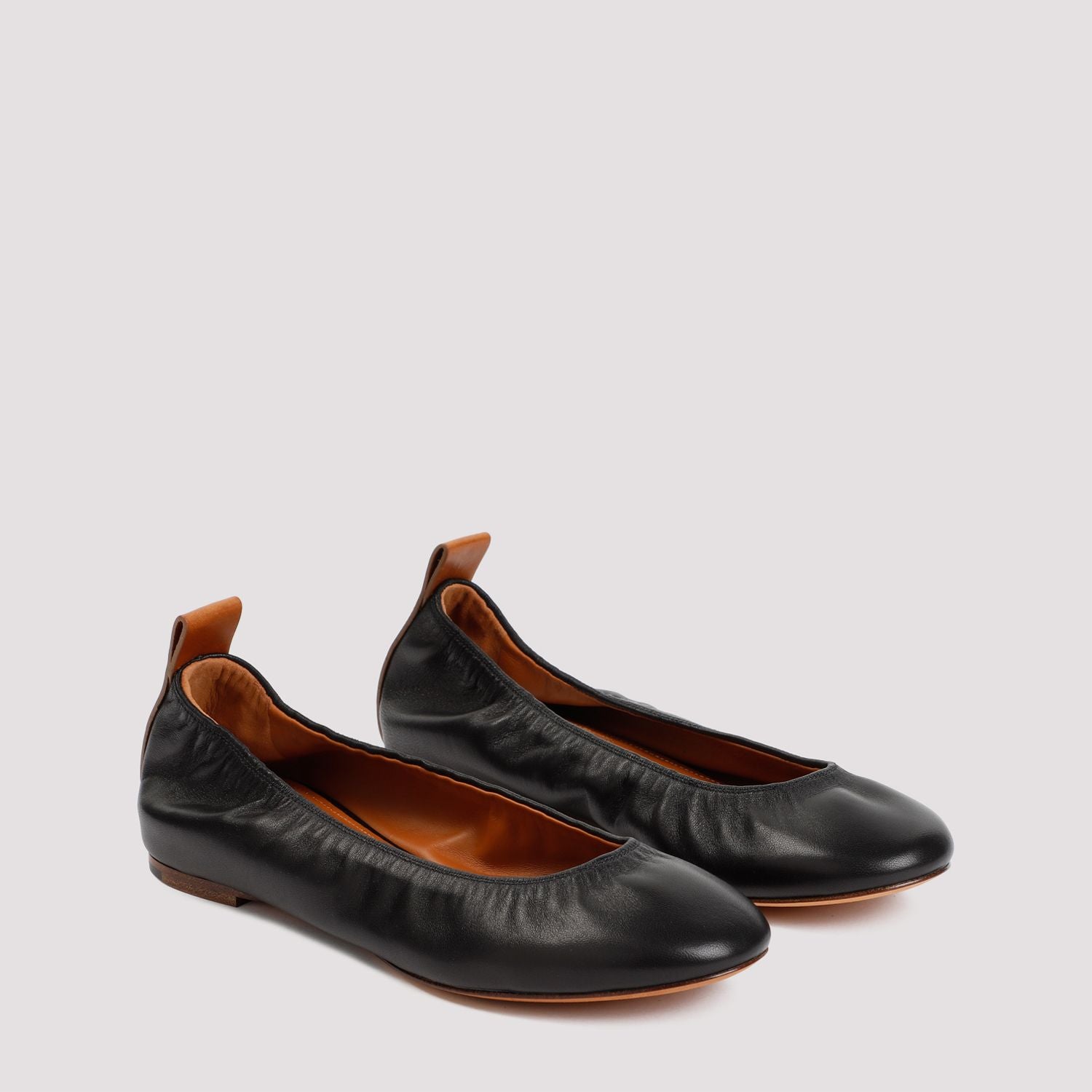 LANVIN Classic Leather Ballerinas - Size 10