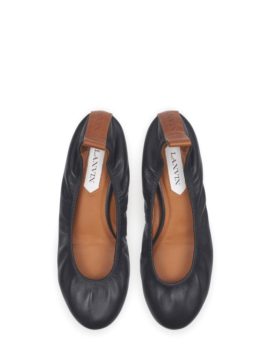 LANVIN Leather Ballerina Flats