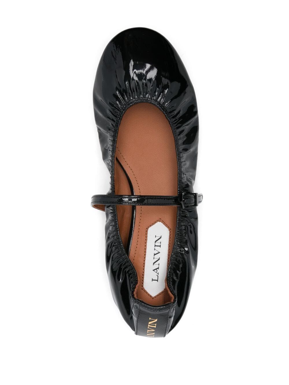 LANVIN Elegant Ballerina Flats with Strap - Women's Size 10
