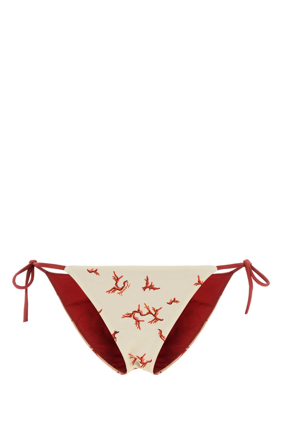 FENDI Printed Stretch Nylon Mini Bikini Bottom