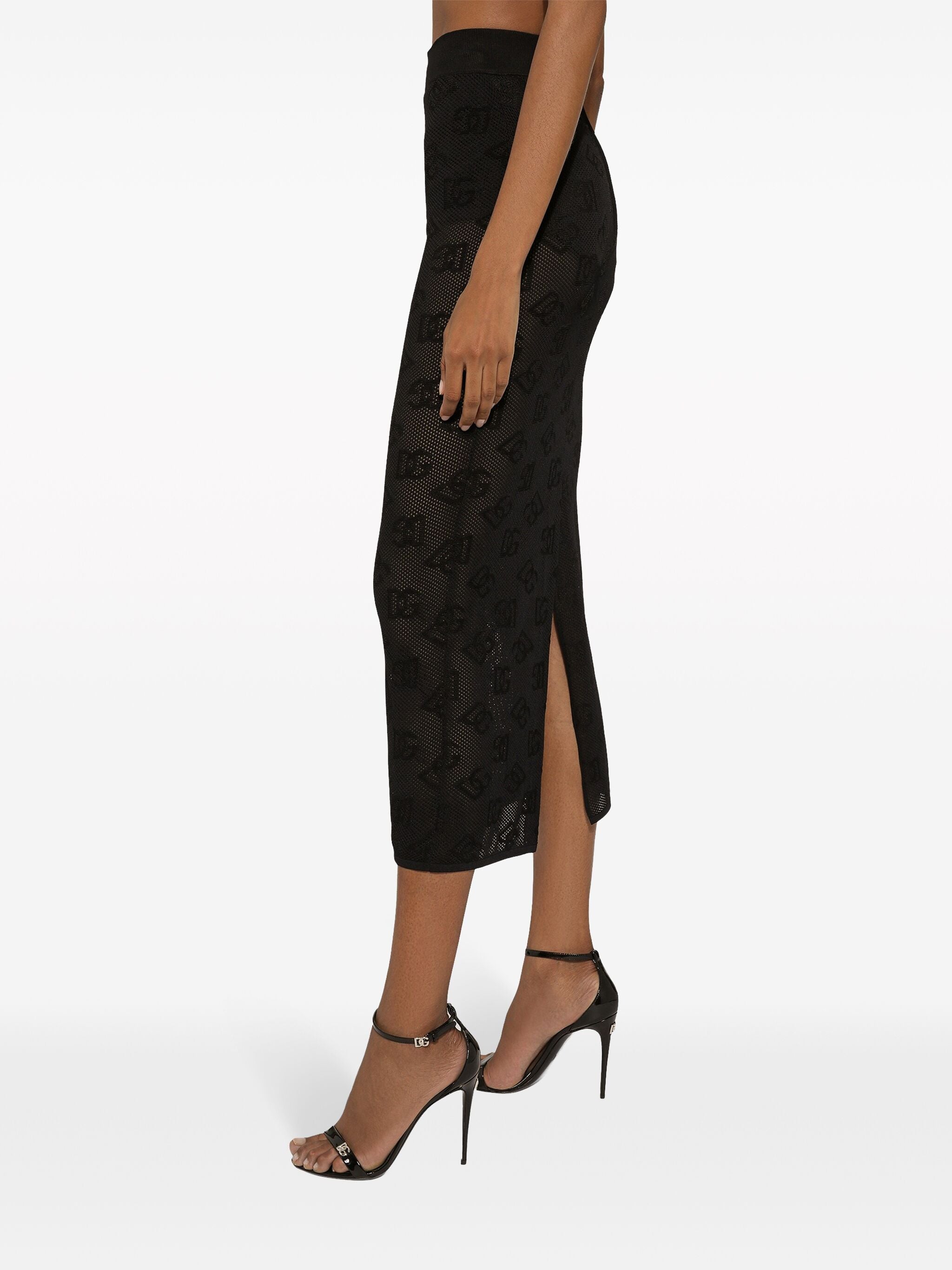 DOLCE & GABBANA Chic Net Stitch Pencil Skirt