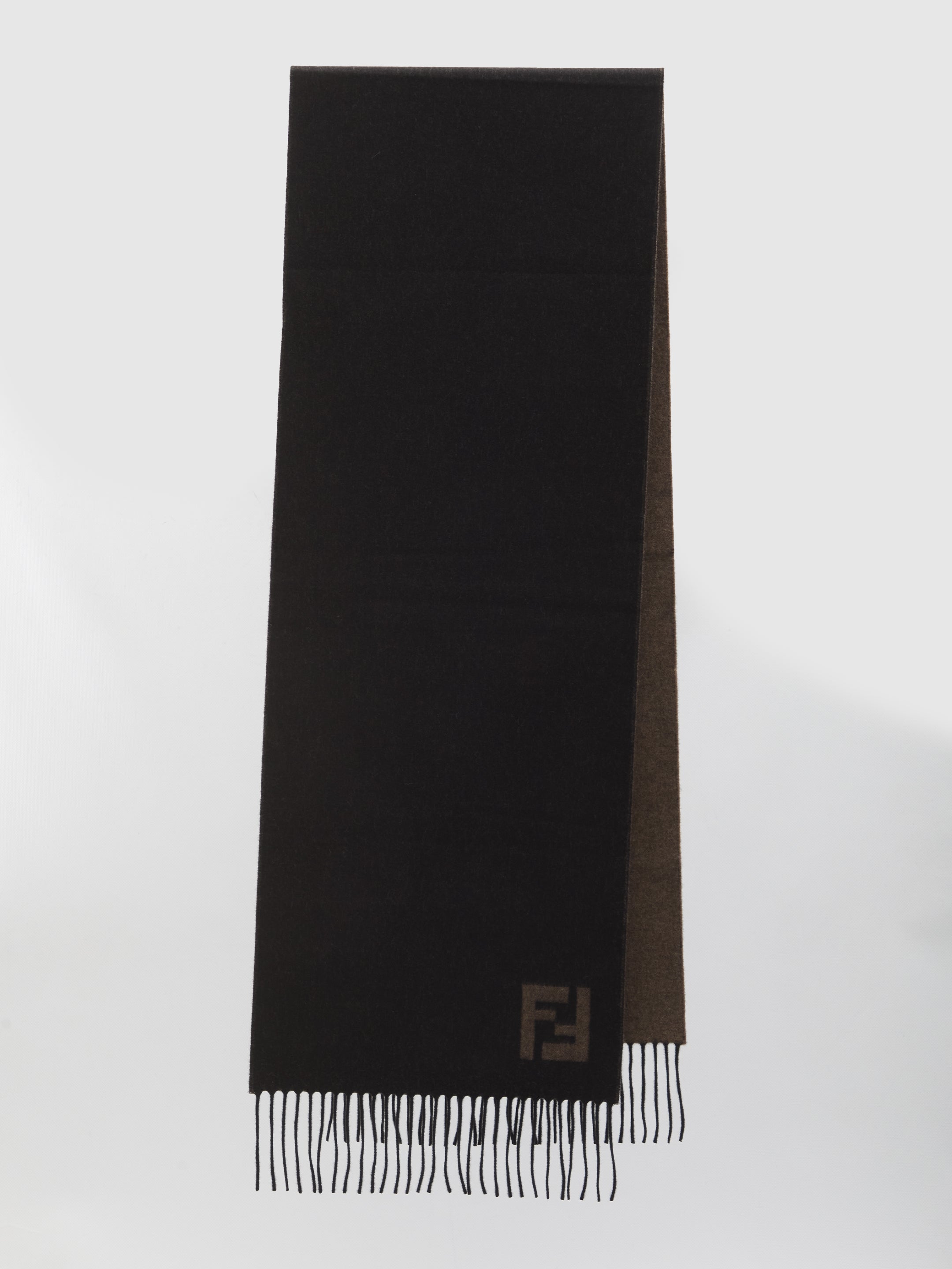 FENDI Rectangular Wool and Cashmere Scarf 34 x 180 CM