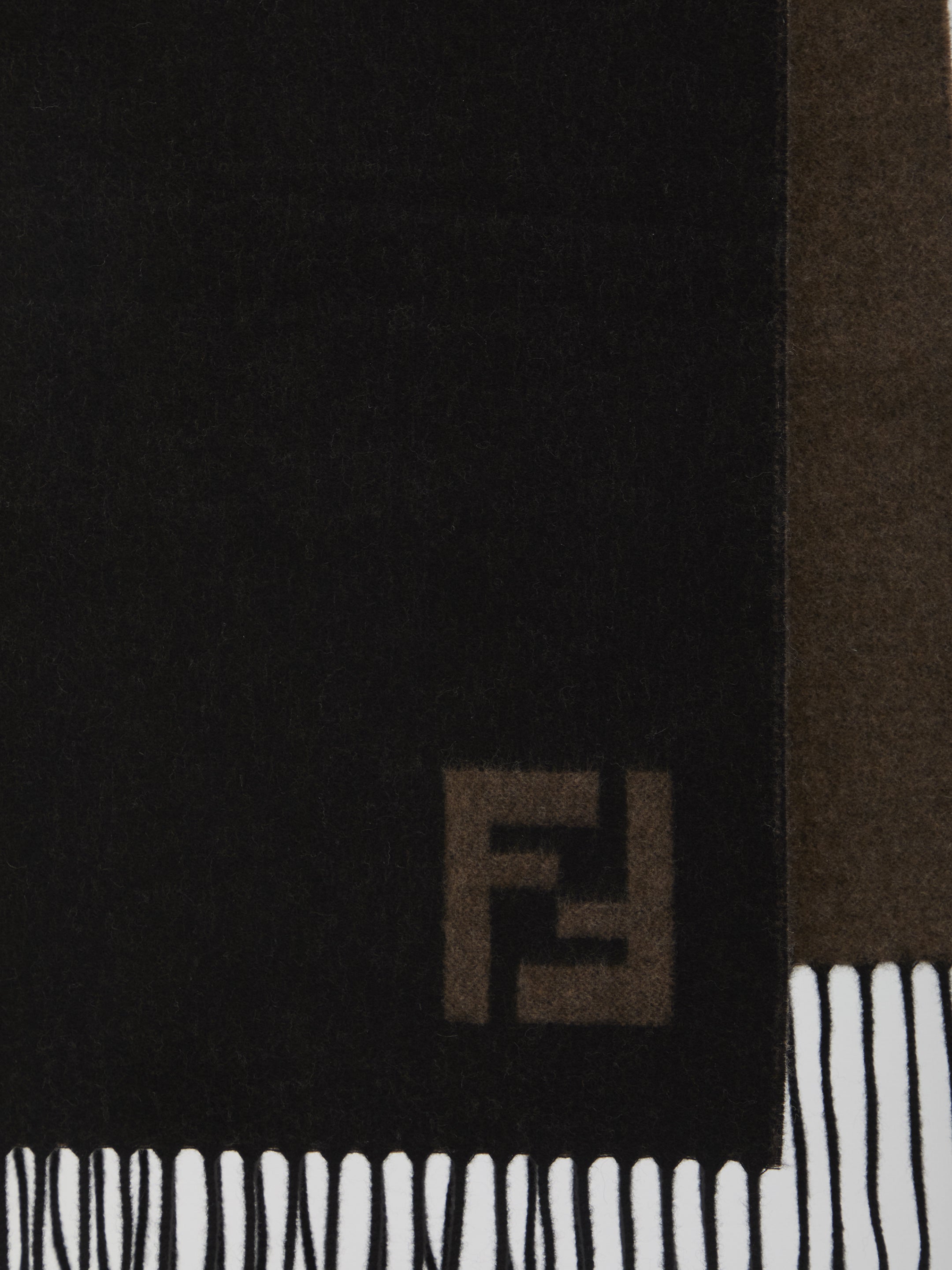 FENDI Rectangular Wool and Cashmere Scarf 34 x 180 CM