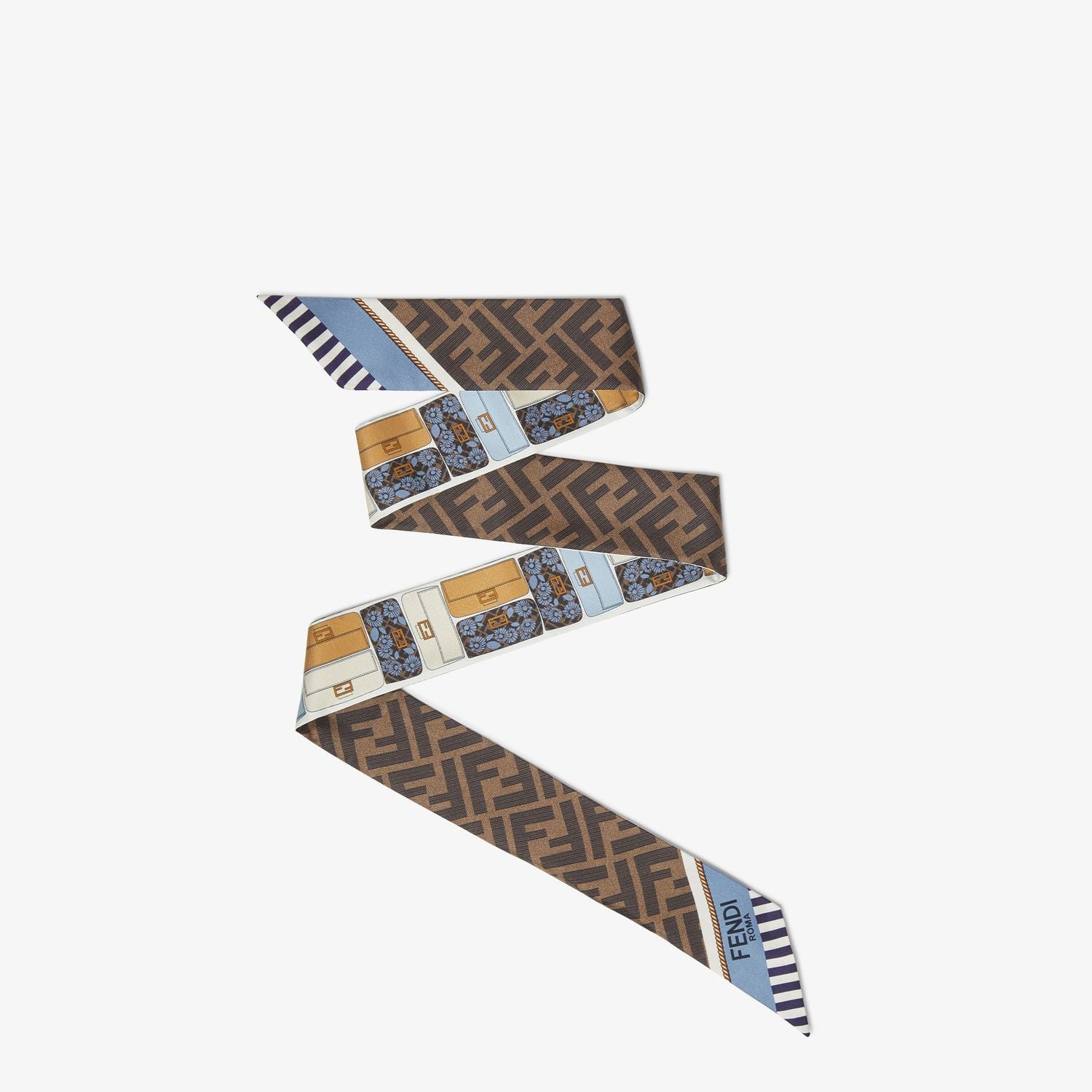 FENDI Two-Sided Silk Wrap - 120 cm