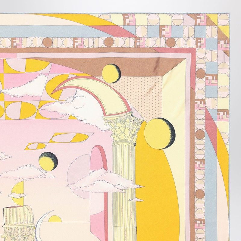 FENDI Multicolour Moonlight Echoes Silk Foulard - Square Style