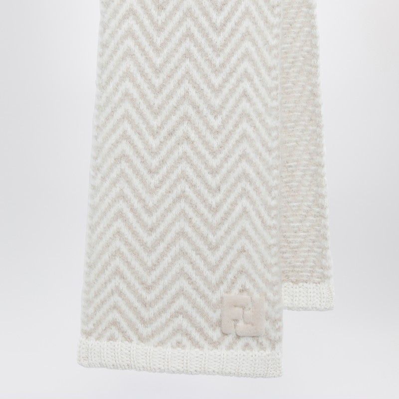 FENDI Chevron Pattern Alpaca Scarf