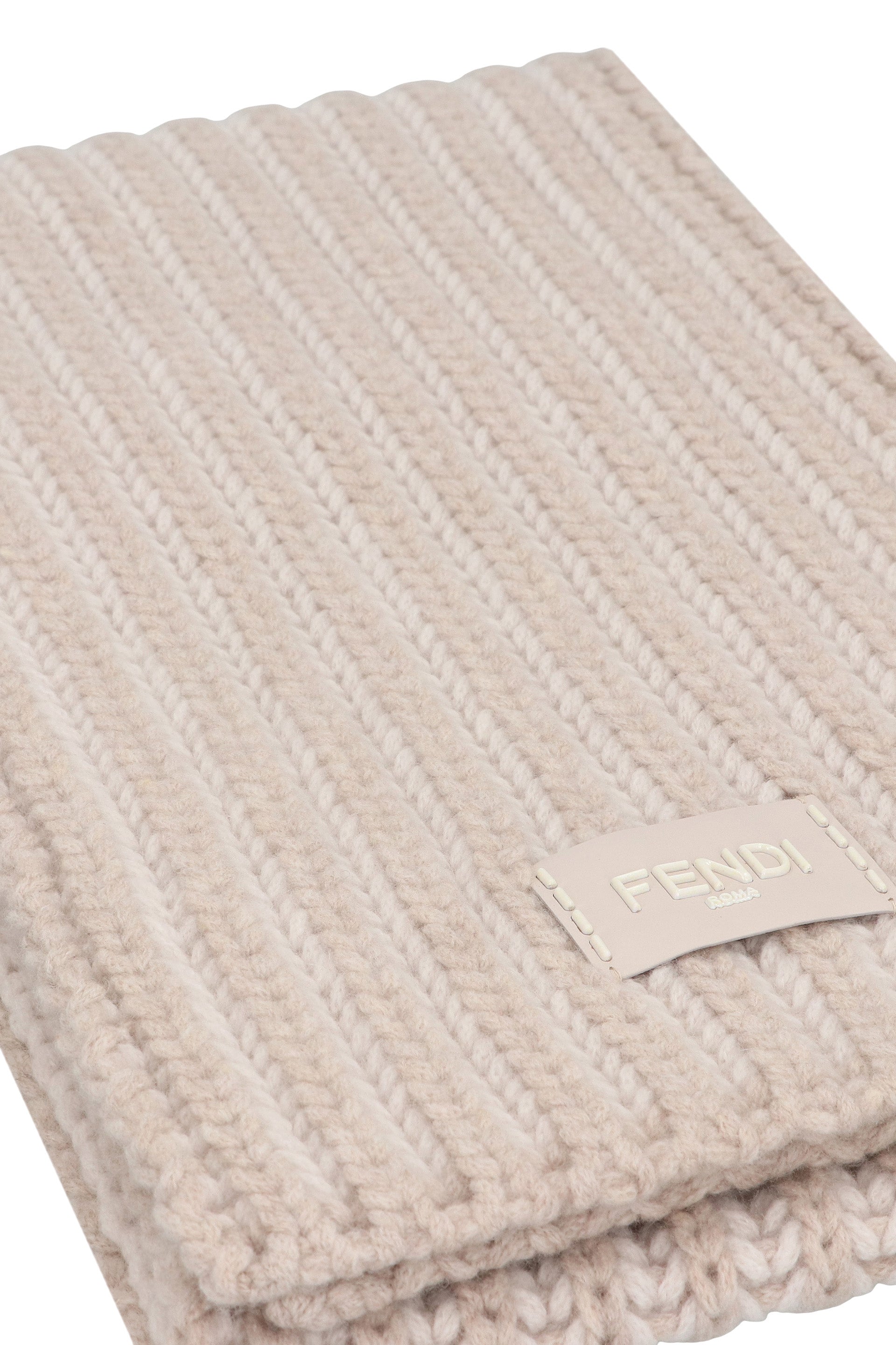 FENDI Rectangular Wool & Cashmere Scarf 25x180 CM