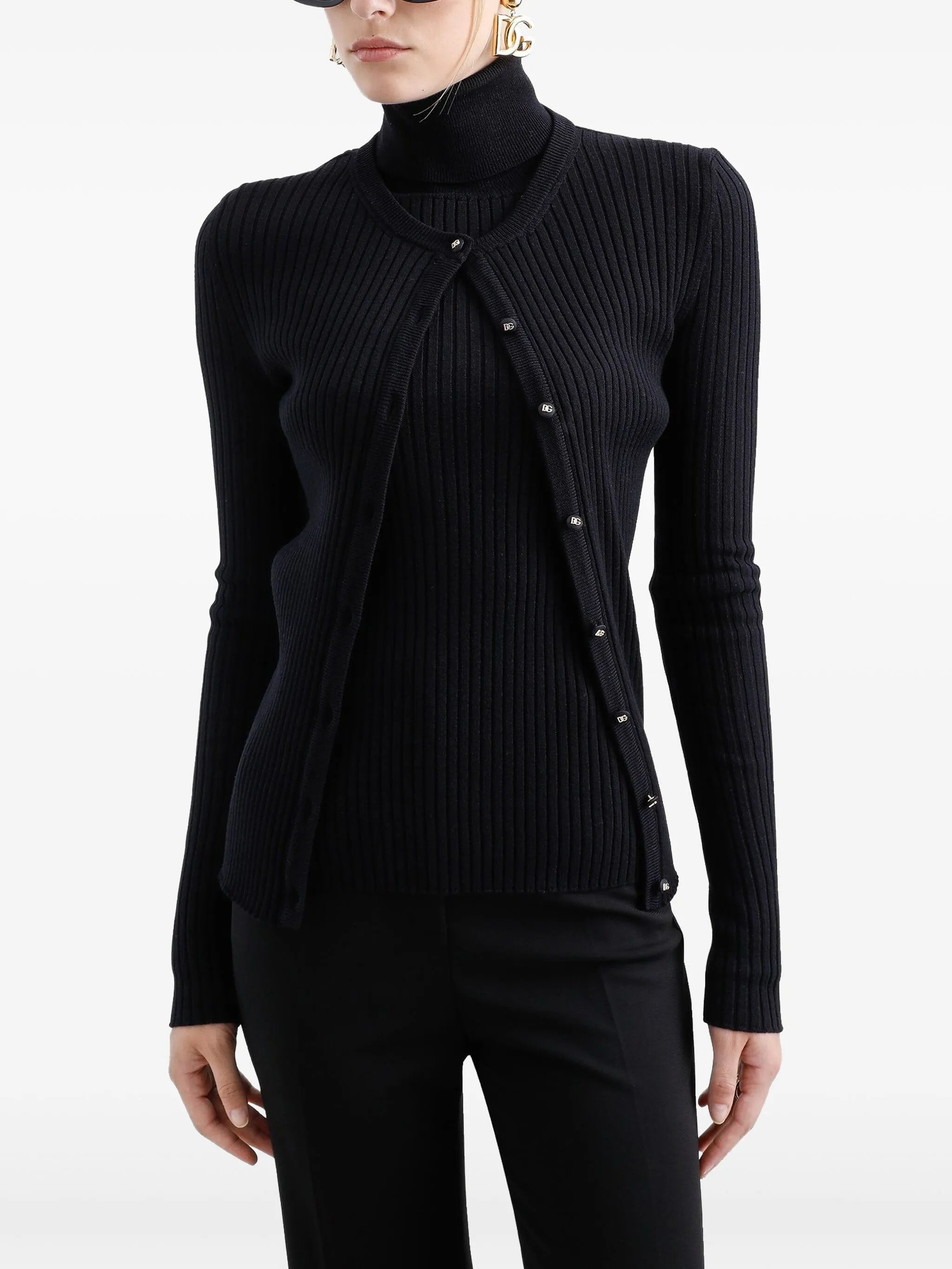 DOLCE & GABBANA Ribbed Knit Cardigan - Women’s