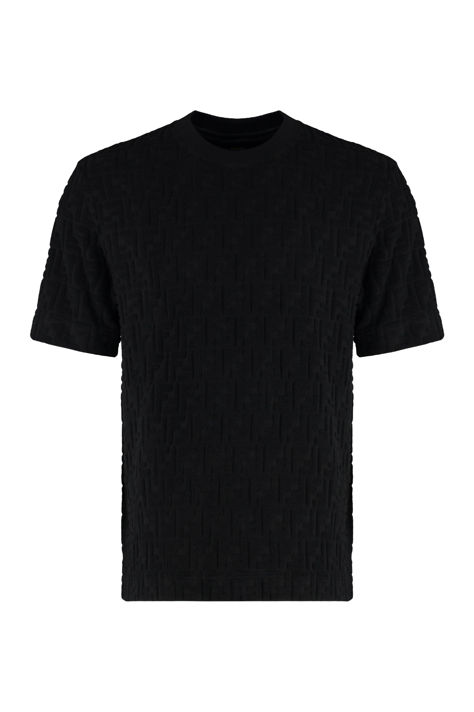 FENDI Cotton Terry Cloth Effect T-Shirt - FW25