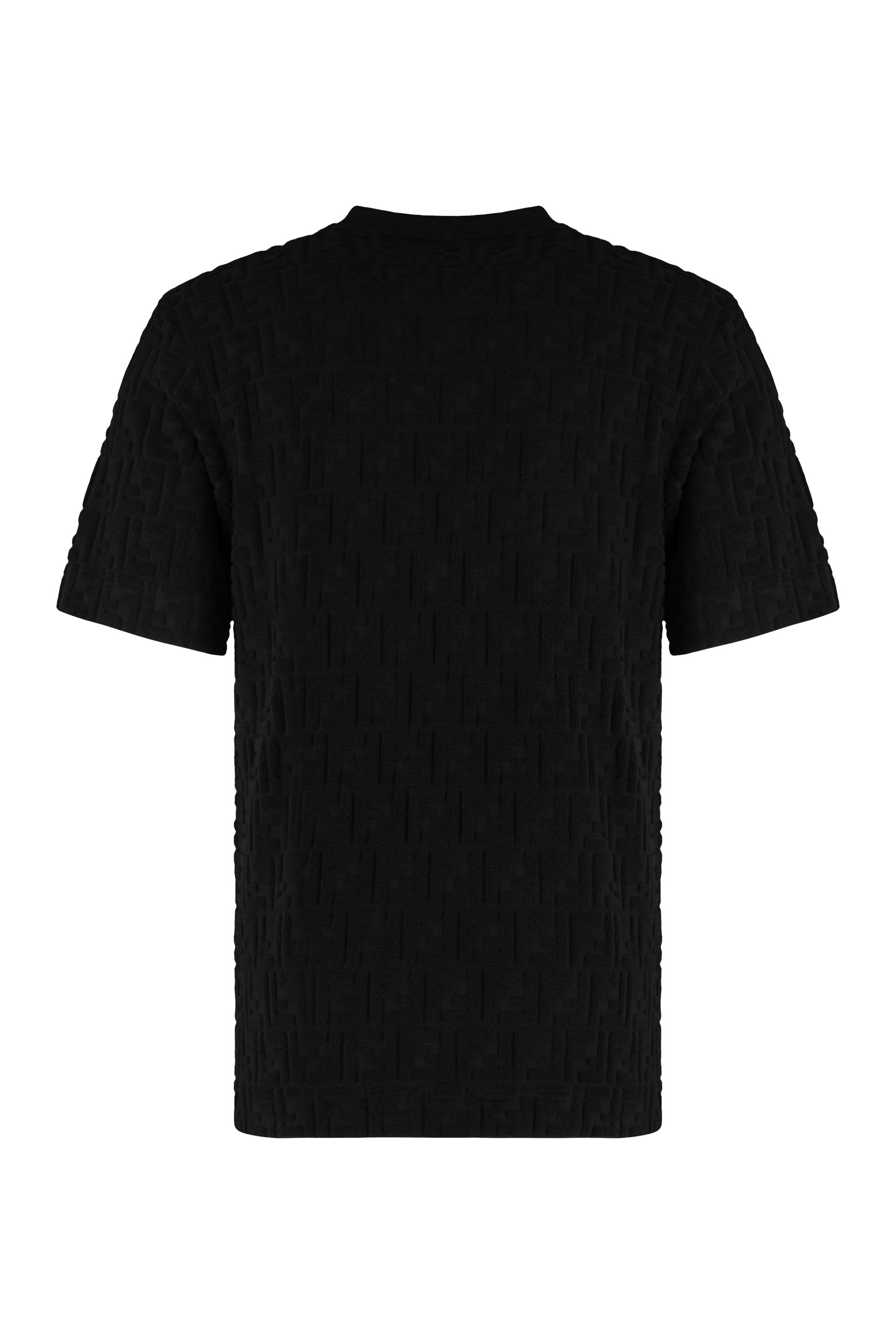 FENDI Cotton Terry Cloth Effect T-Shirt - FW25