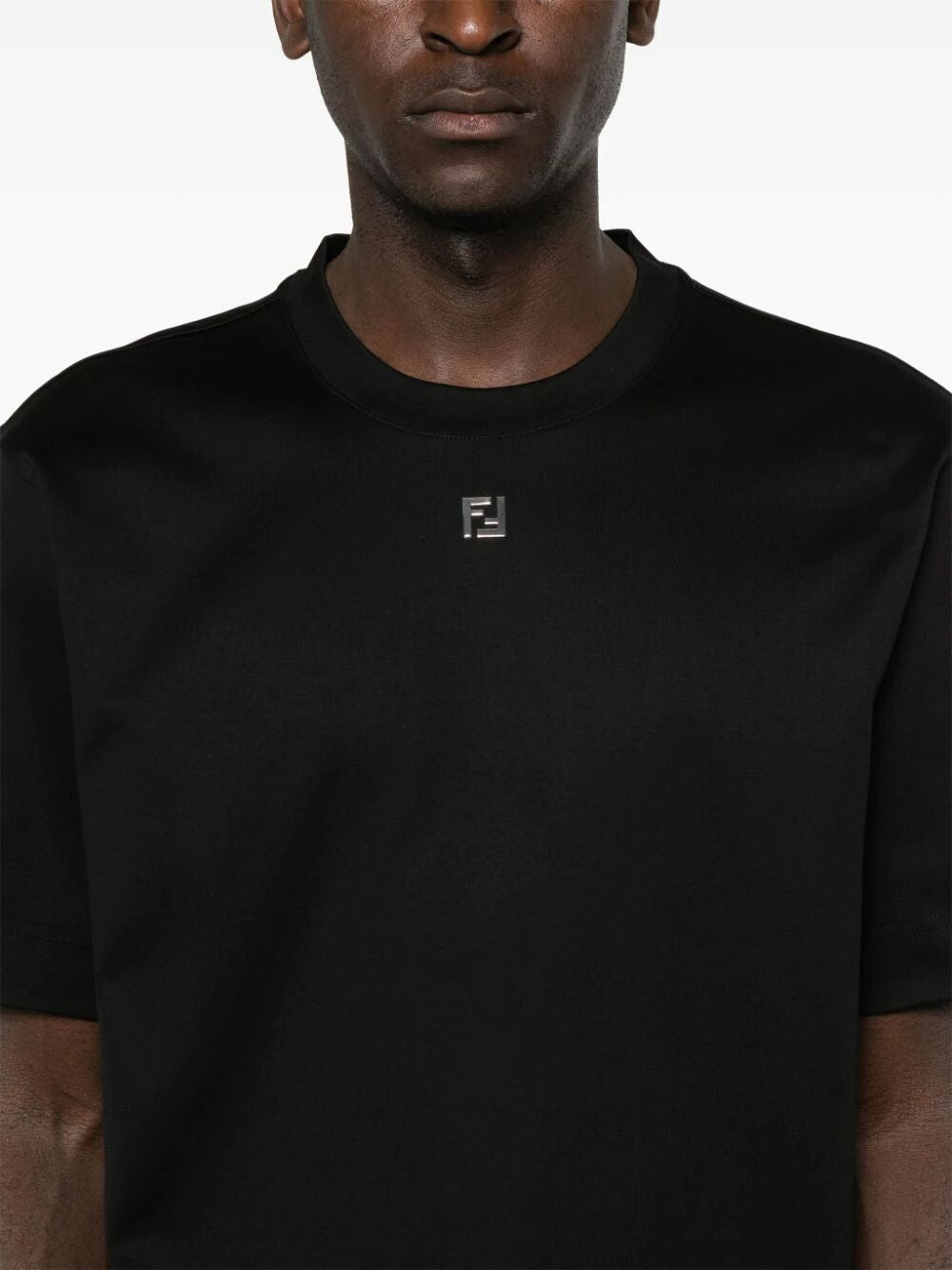 FENDI FF Plaque Cotton T-Shirt - Men’s Casual Fit