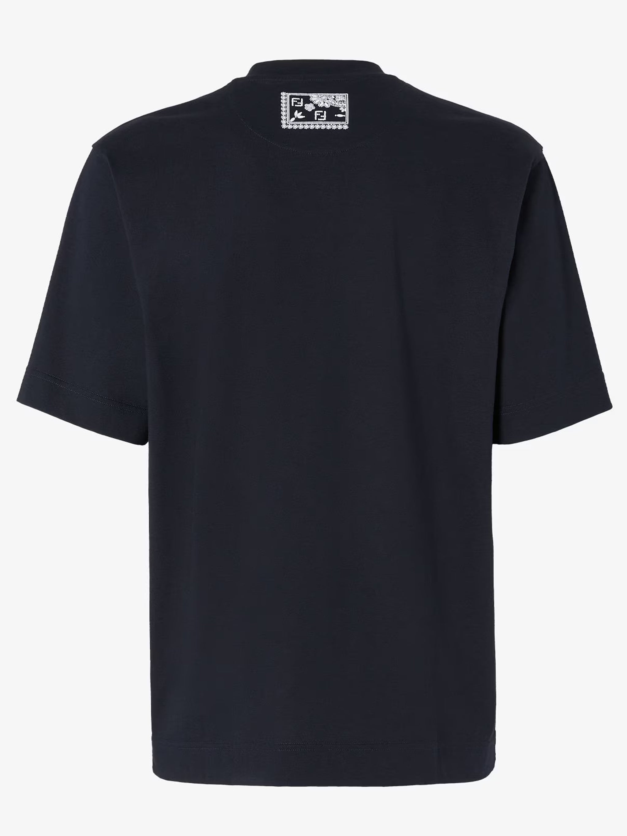 FENDI Regular Fit Cotton T-Shirt with Bandana Motif - Size 48