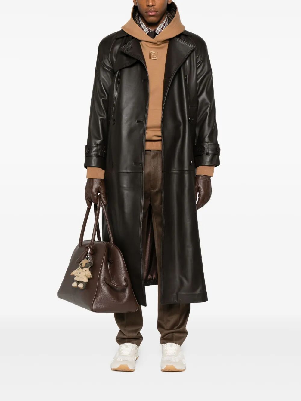 FENDI Cotton Hoodie with FF Lining for Men - FW25 Collection