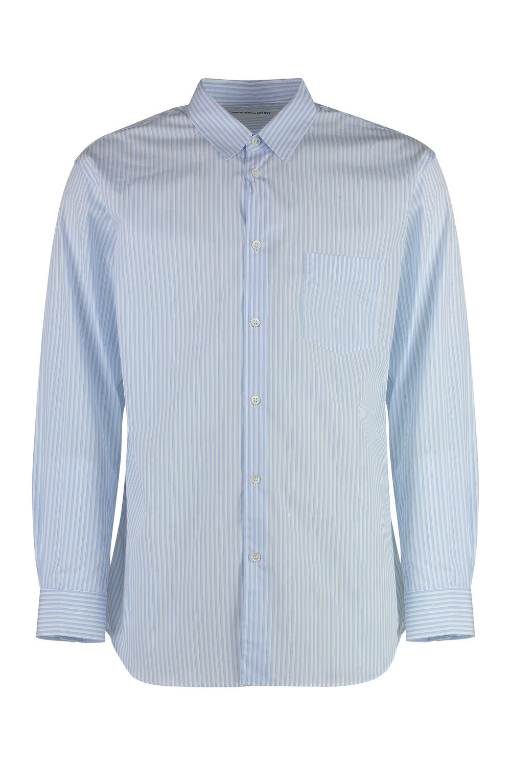 COMME DES GARÇONS SHIRT Men's Striped Cotton Shirt with Front Pocket