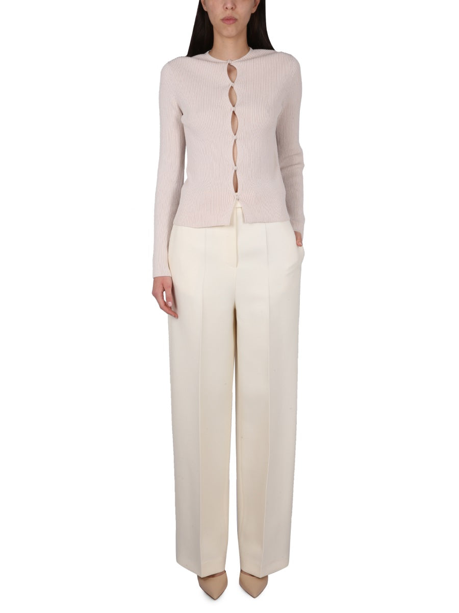 FENDI Cotton Cardigan with Snap Button Front Closure