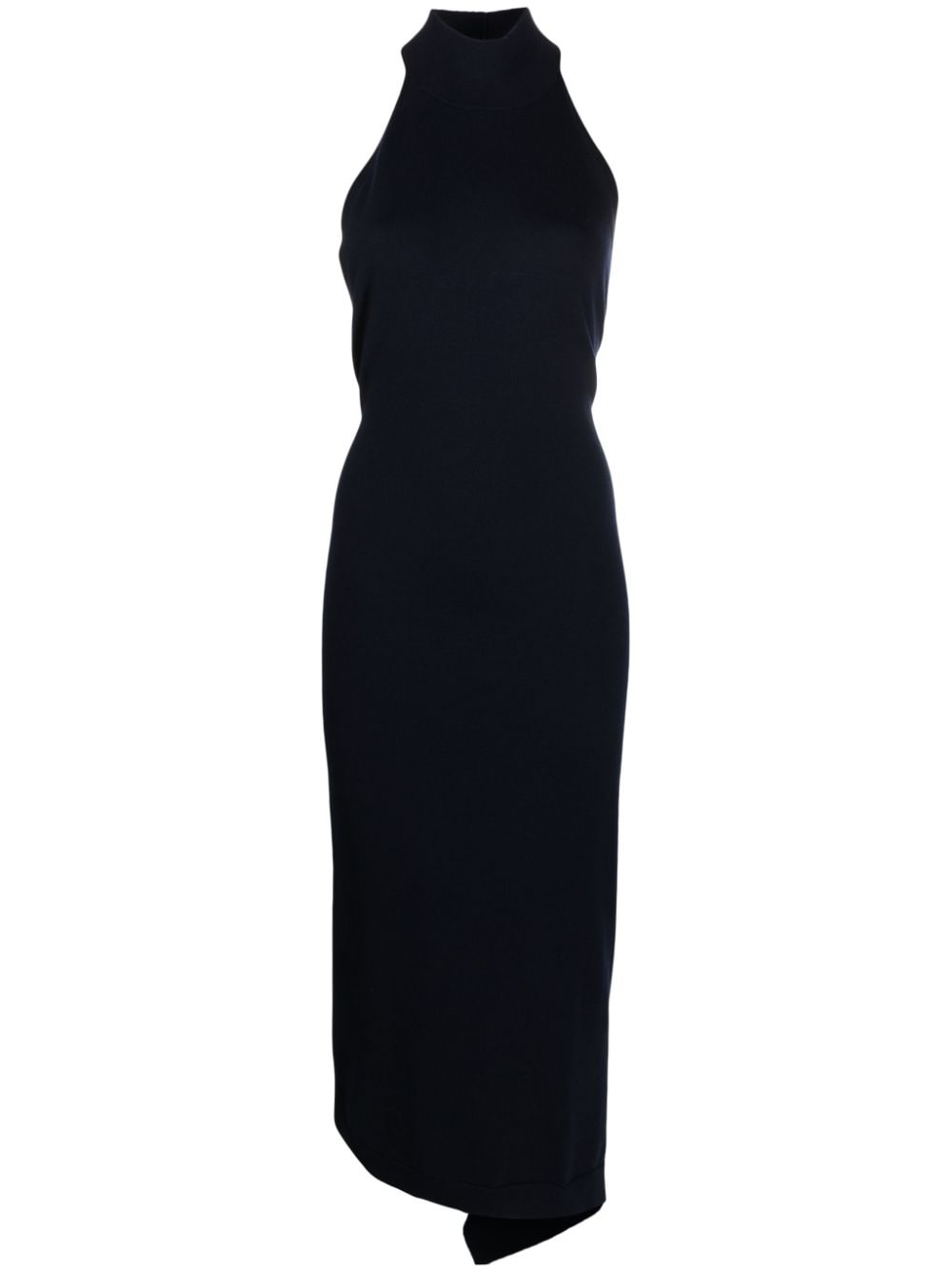 FENDI Wool Midi Dress with Asymmetric Hem