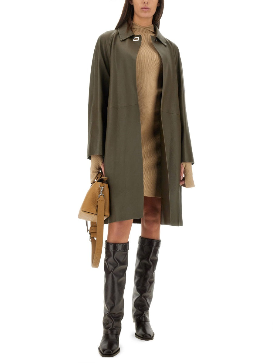 FENDI Slim Fit Wool and Silk Mini Dress - Size 40 IT