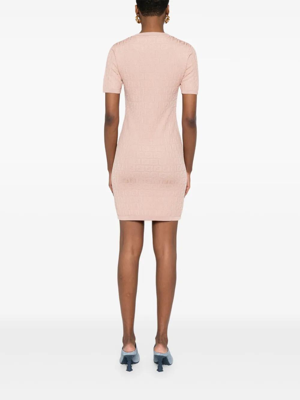 FENDI Slim Fit Round-Neck Mini Dress