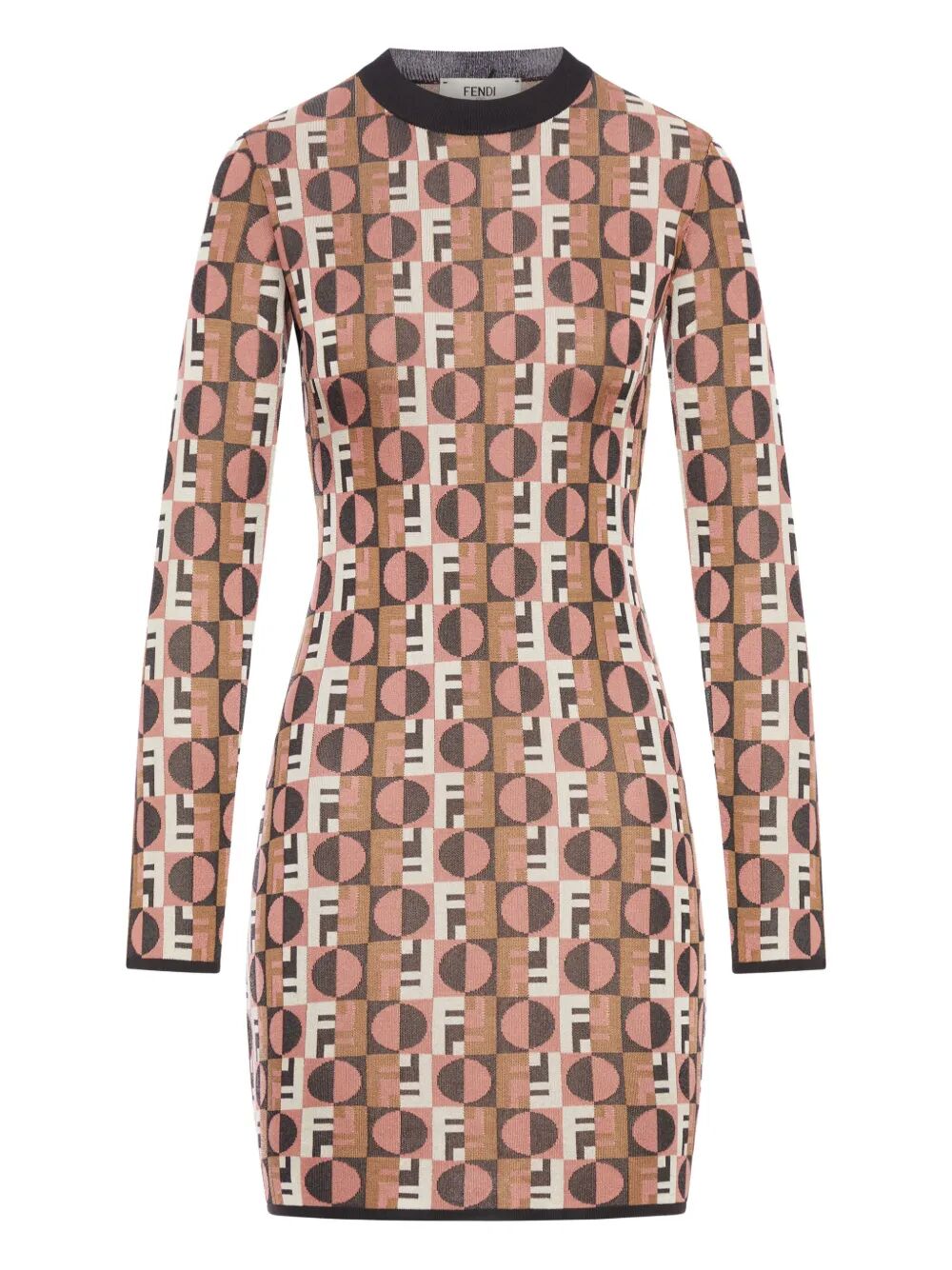 FENDI Close-Fitting Mini Jacquard Dress