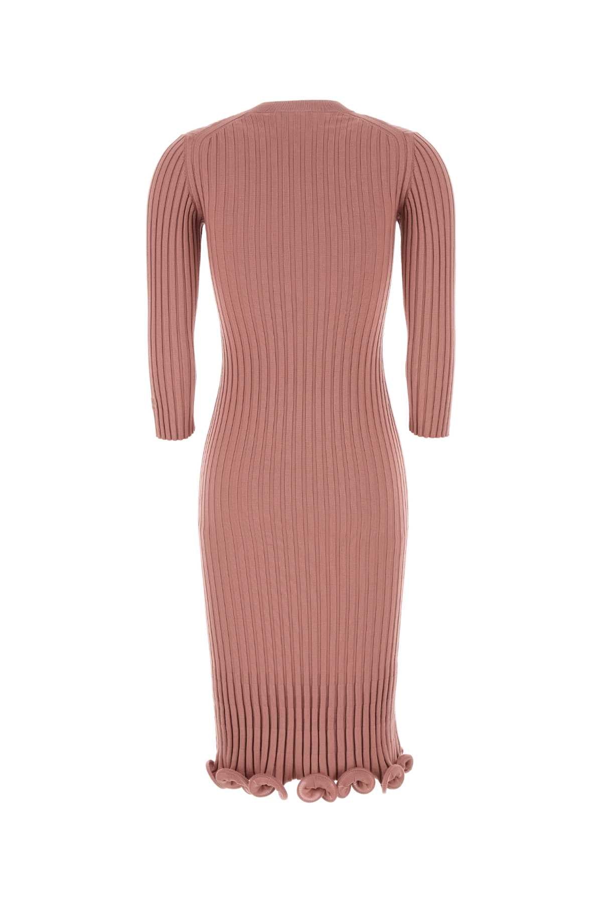 FENDI Dark Stretch Wool Blend Mini Dress