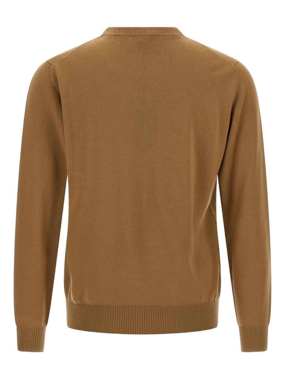 FENDI Classic Round Neck Virgin Wool Pullover