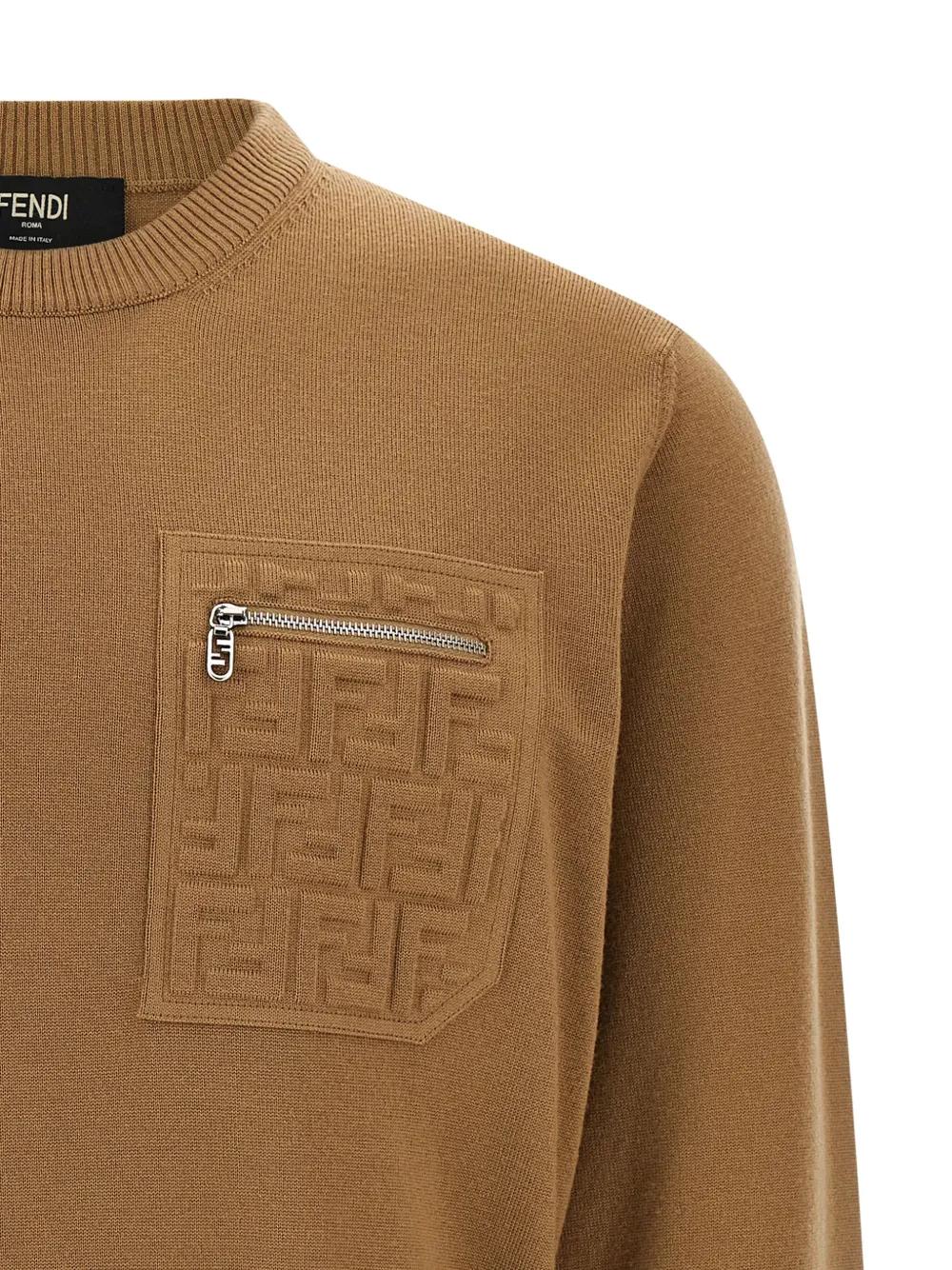 FENDI Stretch Cotton Sweater for Men - FW25 Collection