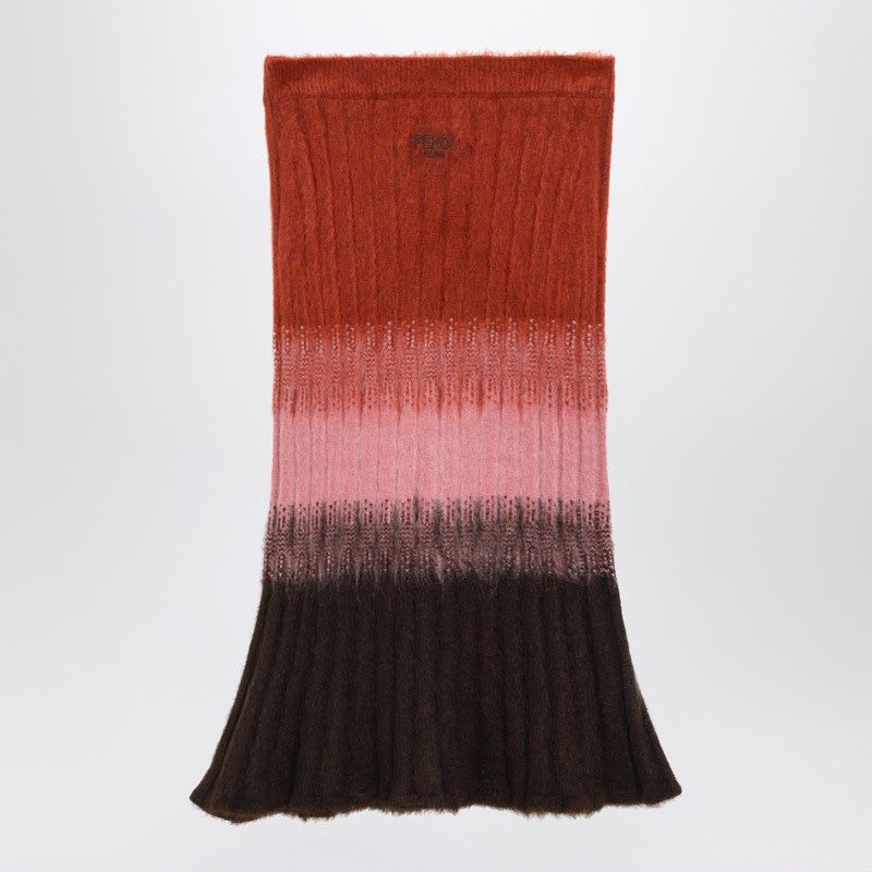 FENDI Multicoloured Mohair and Wool Midi Skirt