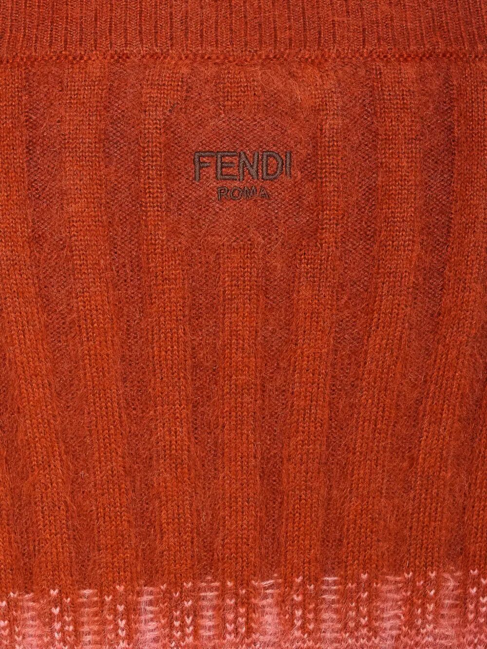 FENDI Gradient Mohair and Wool High-Waisted Midi Skirt