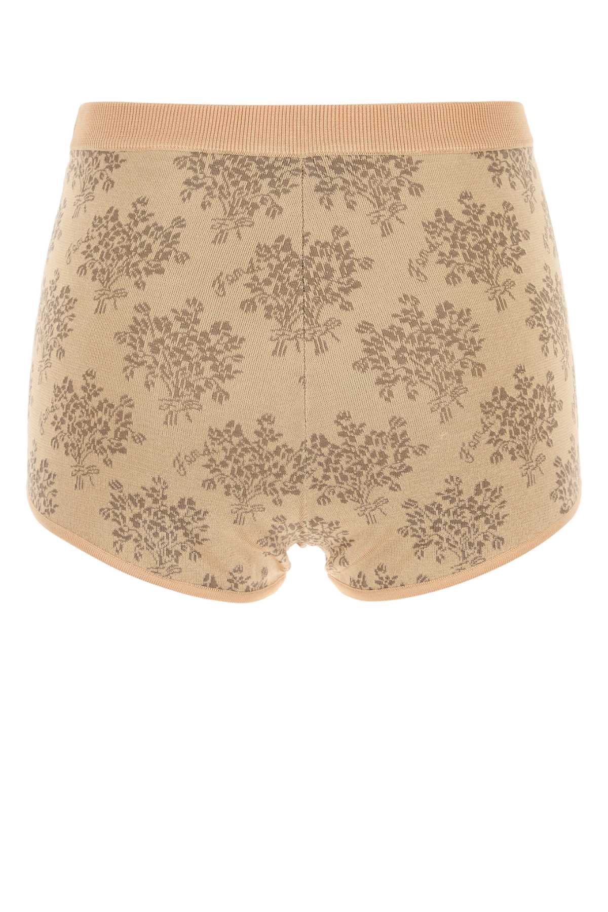 FENDI Floral Embroidered Viscose Mini Shorts for Women
