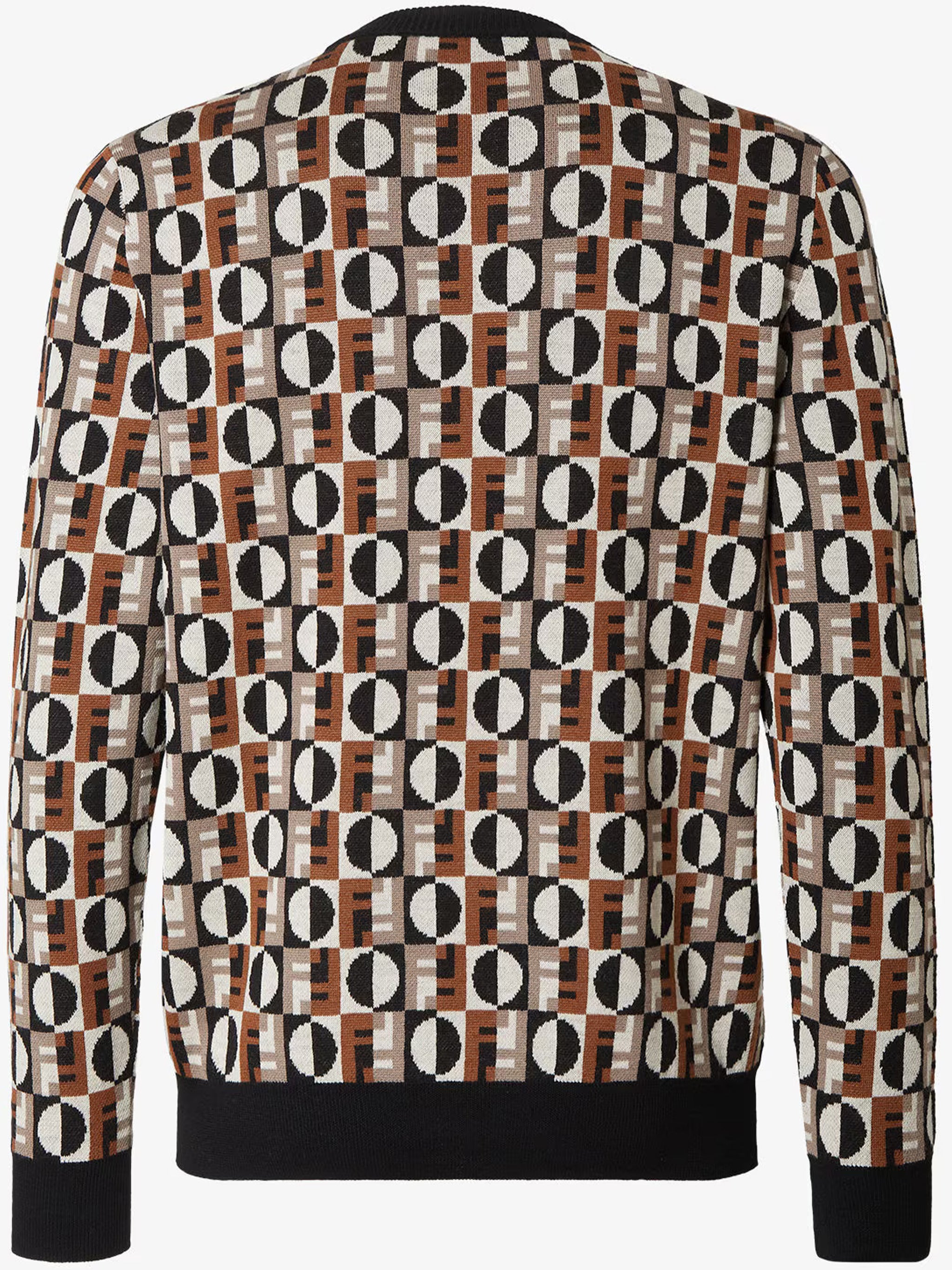 FENDI Multicolour Jacquard Wool Jumper - Regular Fit