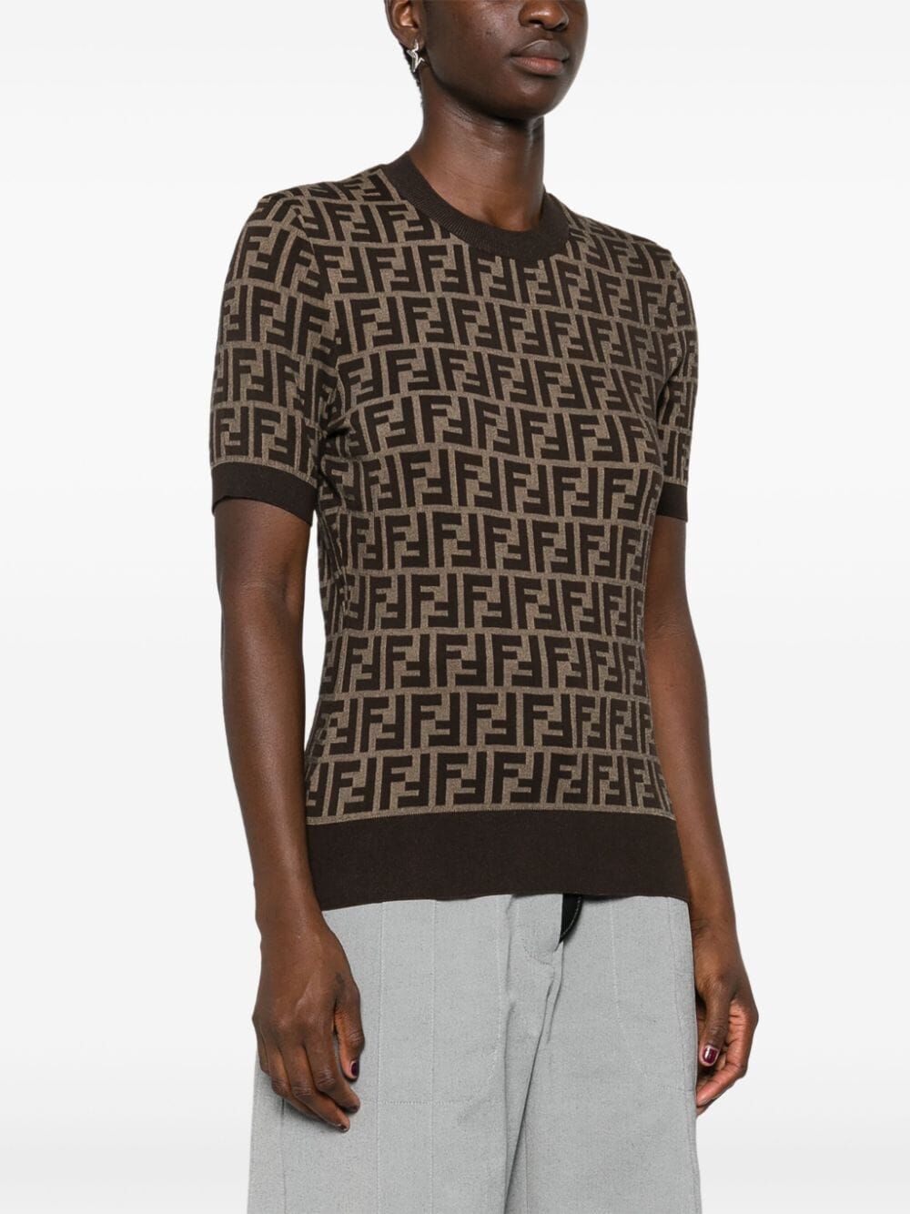 FENDI Short Sleeve Stylish Sweater